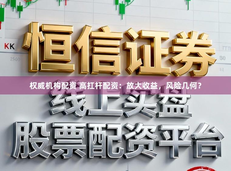 权威机构配资 高扛杆配资:放大收益,风险几何?