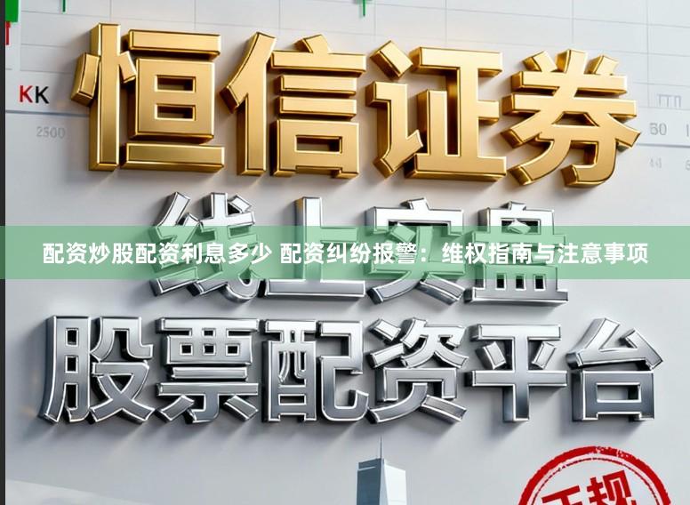 配资炒股配资利息多少 配资纠纷报警：维权指南与注意事项
